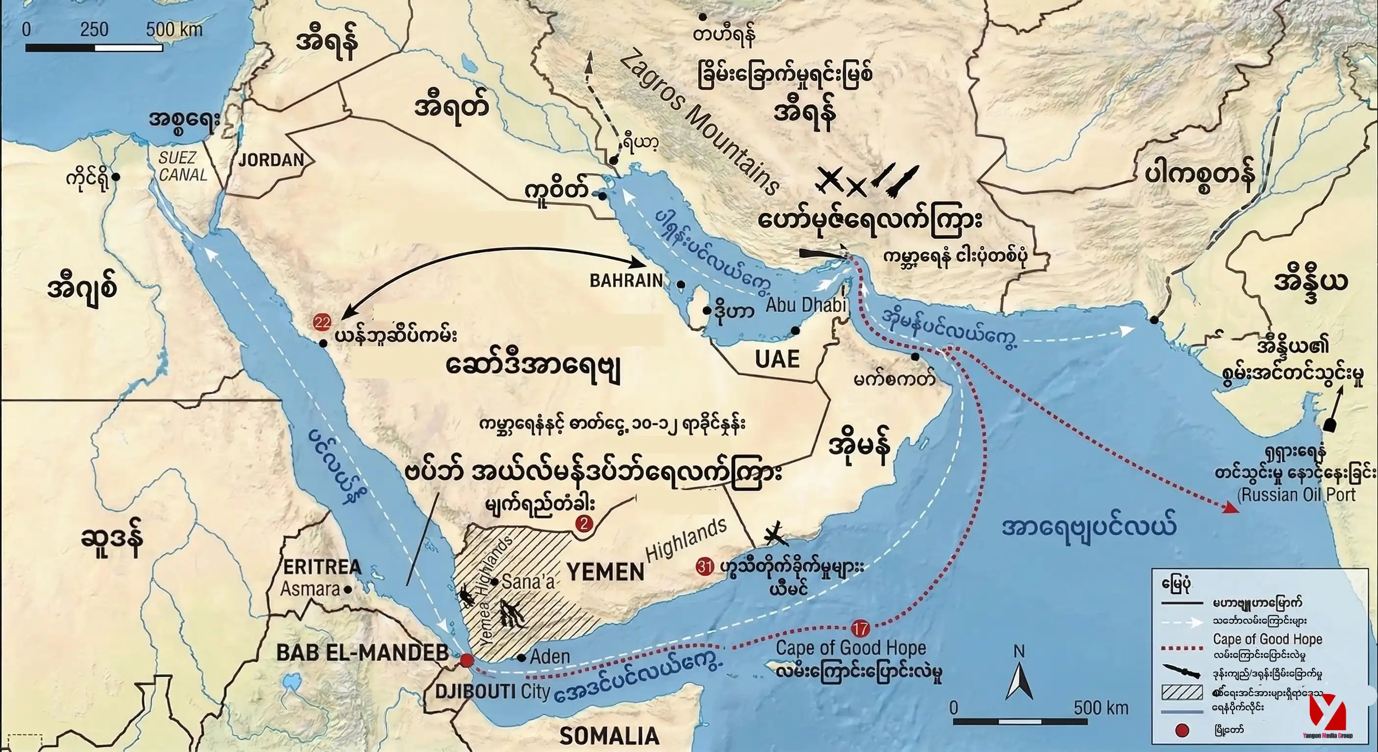 bab el mandeb infograph